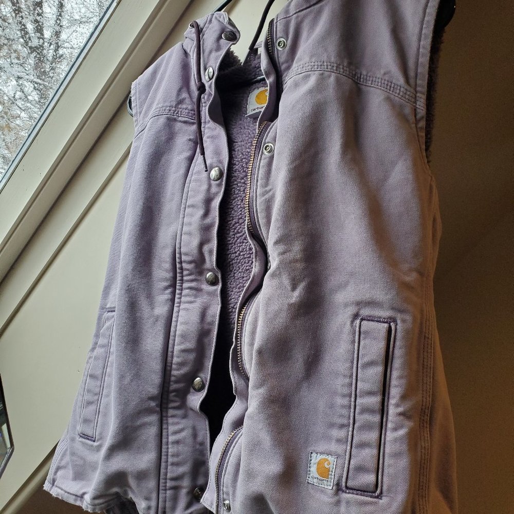 Carhartt vest - hoodied sherpa lined - size small